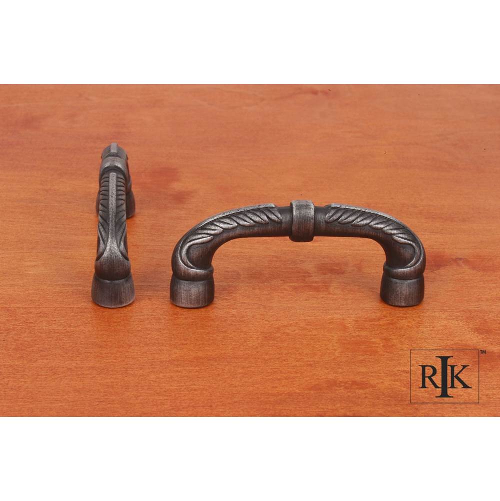 RK International - 3'' c/c Bow Pull with Petals and Solid Line - Distressed Nickel