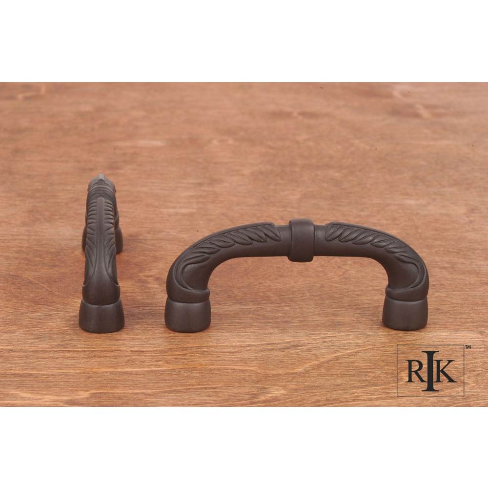 RK International - 3'' c/c Bow Pull with Petals and Solid Line - Oil Rubbed Bronze