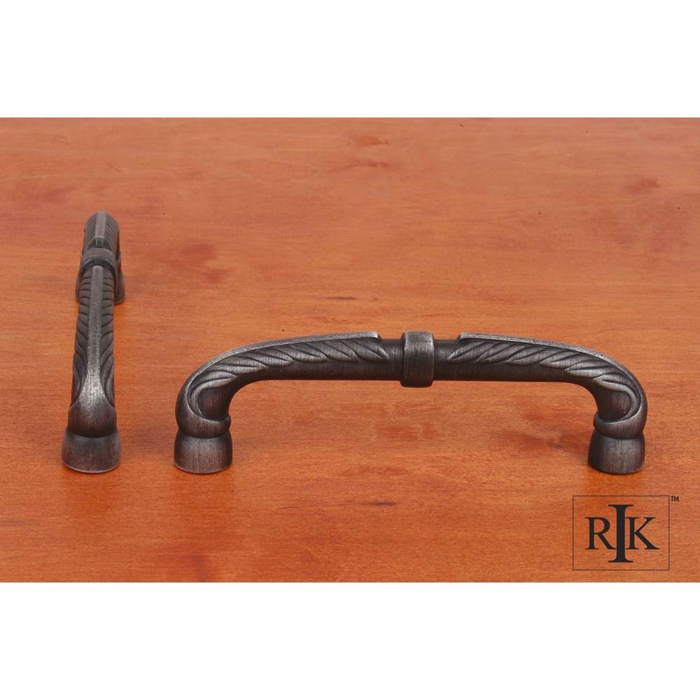 RK International - 5'' c/c Bow Pull with Petals and Solid Line - Distressed Nickel