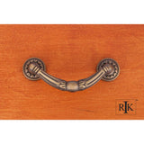 RK International - Ornate Drop Pull with Petal Bases - Antique English