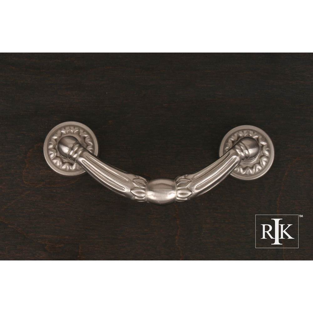 RK International - Ornate Drop Pull with Petal Bases - Satin Nickel