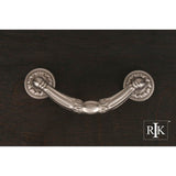 RK International - Ornate Drop Pull with Petal Bases - Satin Nickel