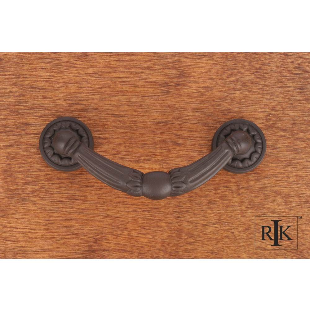 RK International - Ornate Drop Pull with Petal Bases - Oil Rubbed Bronze