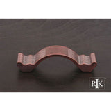 RK International - 3'' c/c Wavy Contoured Pull with Lines - Distressed Copper