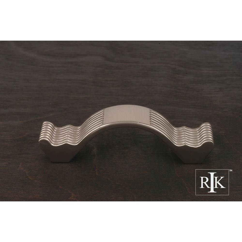 RK International - 3'' c/c Wavy Contoured Pull with Lines - Satin Nickel