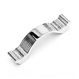 RK International - 3'' c/c Wavy Contoured Pull with Lines - Polished Nickel