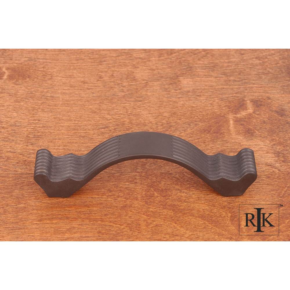 RK International - 3 1/2'' c/c Wavy Contoured Pull with Lines - Oil Rubbed Bronze