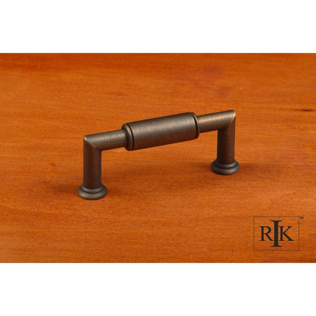 RK International - 3'' c/c Cylinder Middle Pull - Antique English
