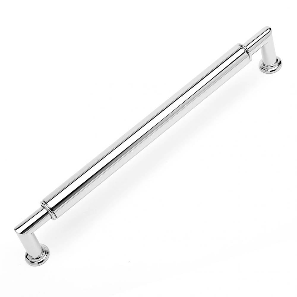 RK International - 8'' c/c Cylinder Middle Pull - Polished Nickel
