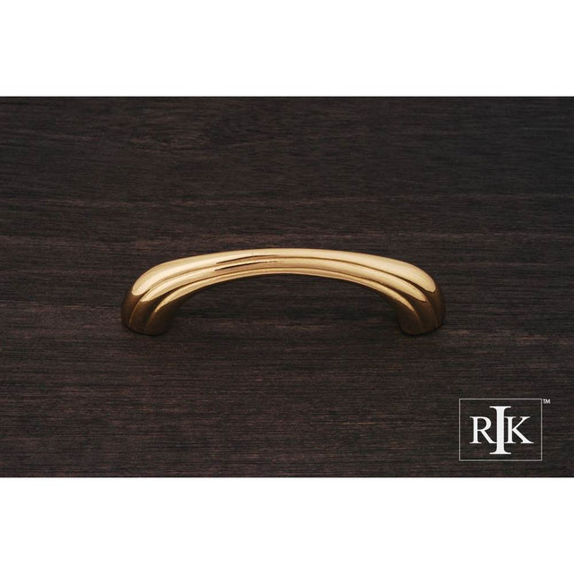 RK International - Contoured Lines Bow Pull - Polished Brass
