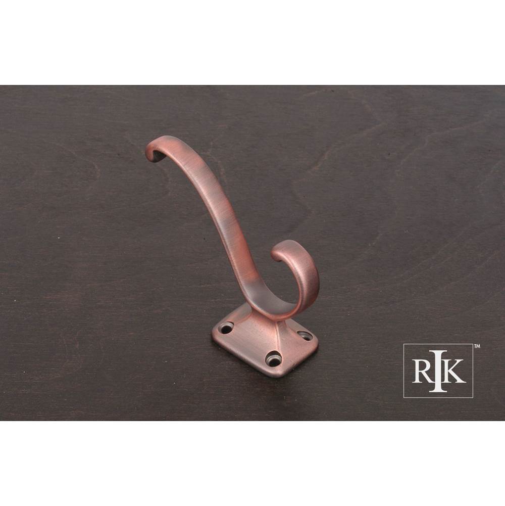 RK International - Plain Coat and Hat Hook - Distressed Copper