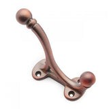 RK International - Double Base Coat and Hat Hook - Distressed Copper
