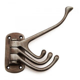 RK International - Triple Pronged Hook - Distressed Nickel