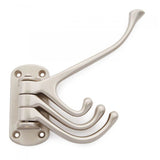 RK International - Triple Pronged Hook - Satin Nickel