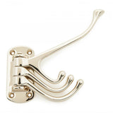 RK International - Triple Pronged Hook - Polished Nickel