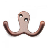 RK International - Two Pronged Flared Small Hook - Distressed Copper