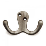 RK International - Two Pronged Flared Small Hook - Distressed Nickel