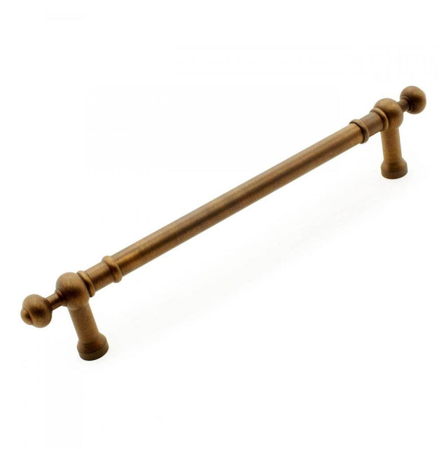 RK International - 12'' c/c Plain Appliance Pull with Decorative Ends - Antique English