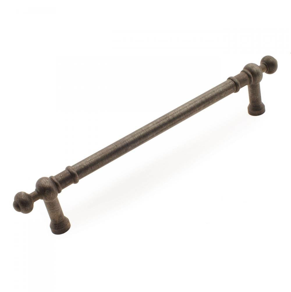 RK International - 12'' c/c Plain Appliance Pull with Decorative Ends - Distressed Nickel