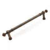 RK International - 12'' c/c Plain Appliance Pull with Decorative Ends - Distressed Nickel