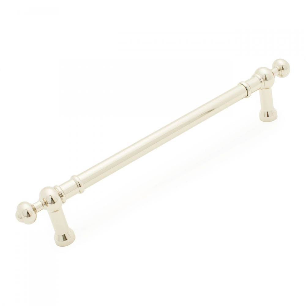 RK International - 12'' c/c Plain Appliance Pull with Decorative Ends - Polished Nickel