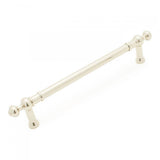 RK International - 12'' c/c Plain Appliance Pull with Decorative Ends - Polished Nickel