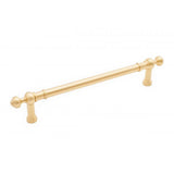 RK International - 12'' c/c Plain Appliance Pull with Decorative Ends - Satin Brass