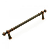RK International - 12'' c/c Plain Appliance Pull with Decorative Ends - Valencia Bronze