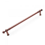 RK International - 18'' c/c Plain Appliance Pull with Decorative Ends - Distressed Copper