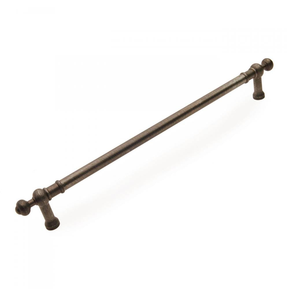 RK International - 18'' c/c Plain Appliance Pull with Decorative Ends - Distressed Nickel