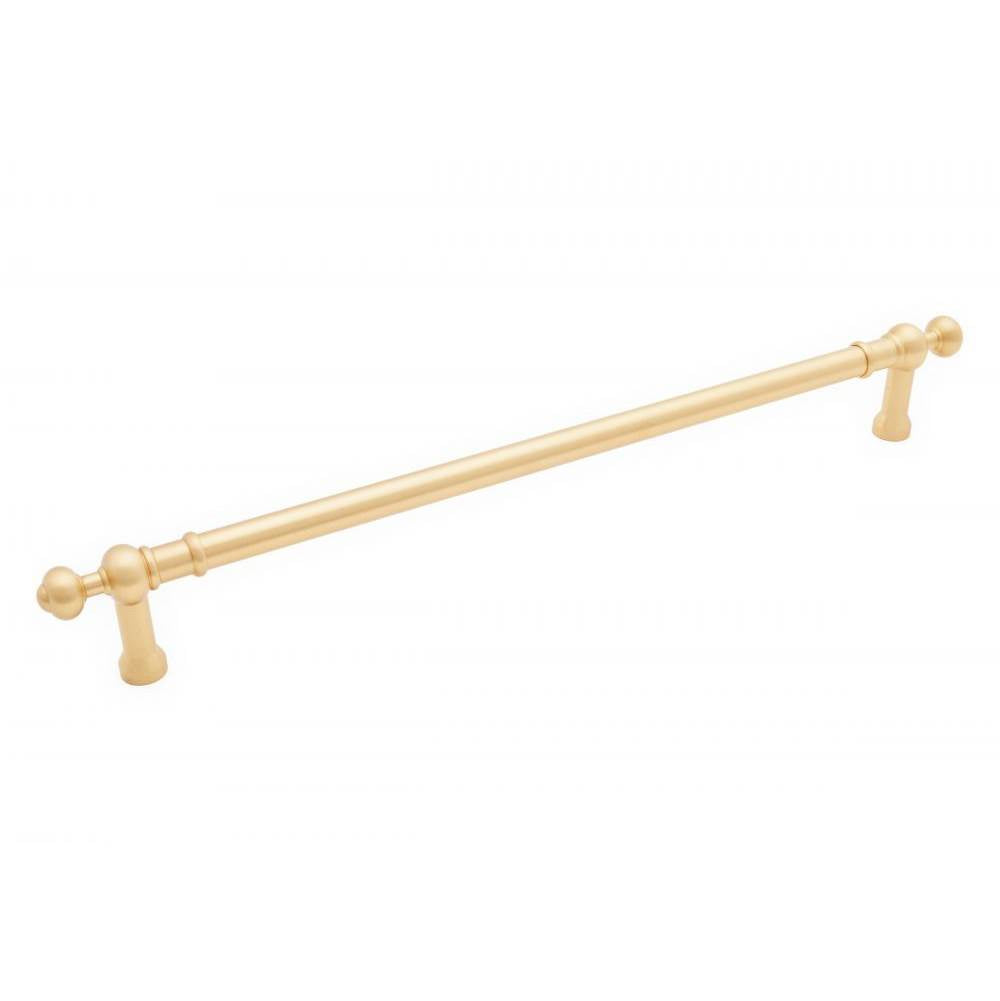 RK International - 18'' c/c Plain Appliance Pull with Decorative Ends - Satin Brass