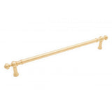 RK International - 18'' c/c Plain Appliance Pull with Decorative Ends - Satin Brass