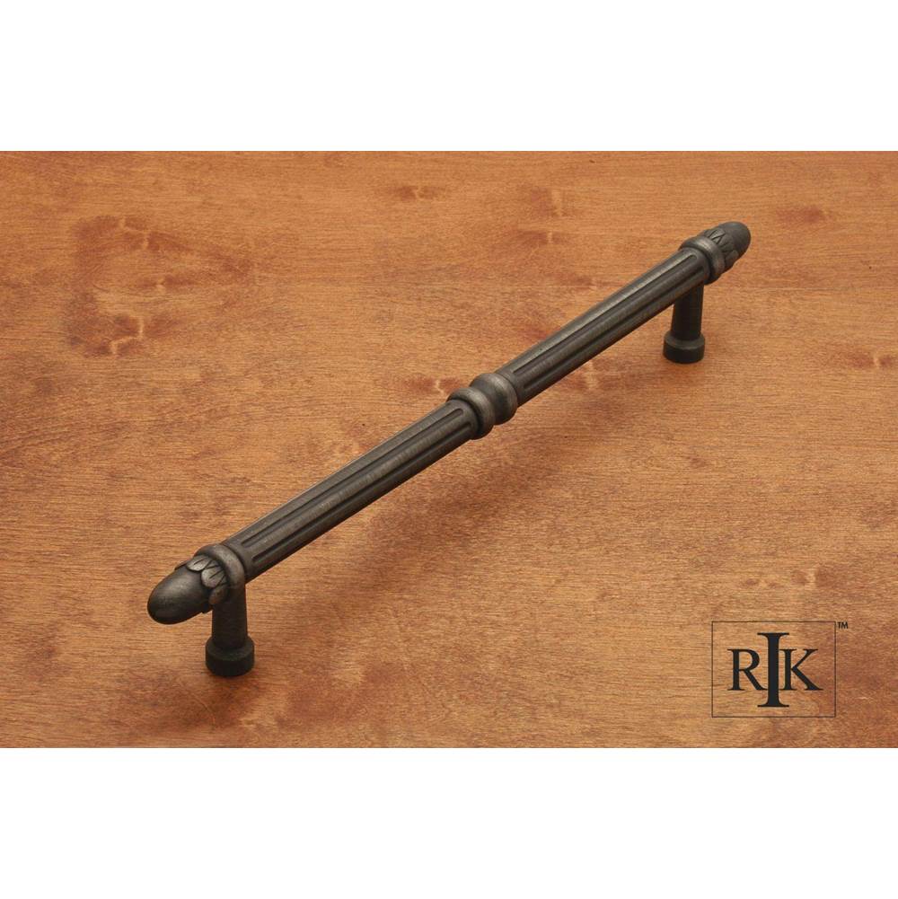 RK International - Lined Rod Appliance Pull with Petals  at  End - Distressed Nickel