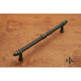 RK International - Lined Rod Appliance Pull with Petals  at  End - Distressed Nickel