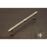 RK International - Lined Rod Appliance Pull with Petals  at  End - Satin Nickel