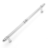 RK International - Lined Rod Appliance Pull with Petals  at  End - Polished Nickel