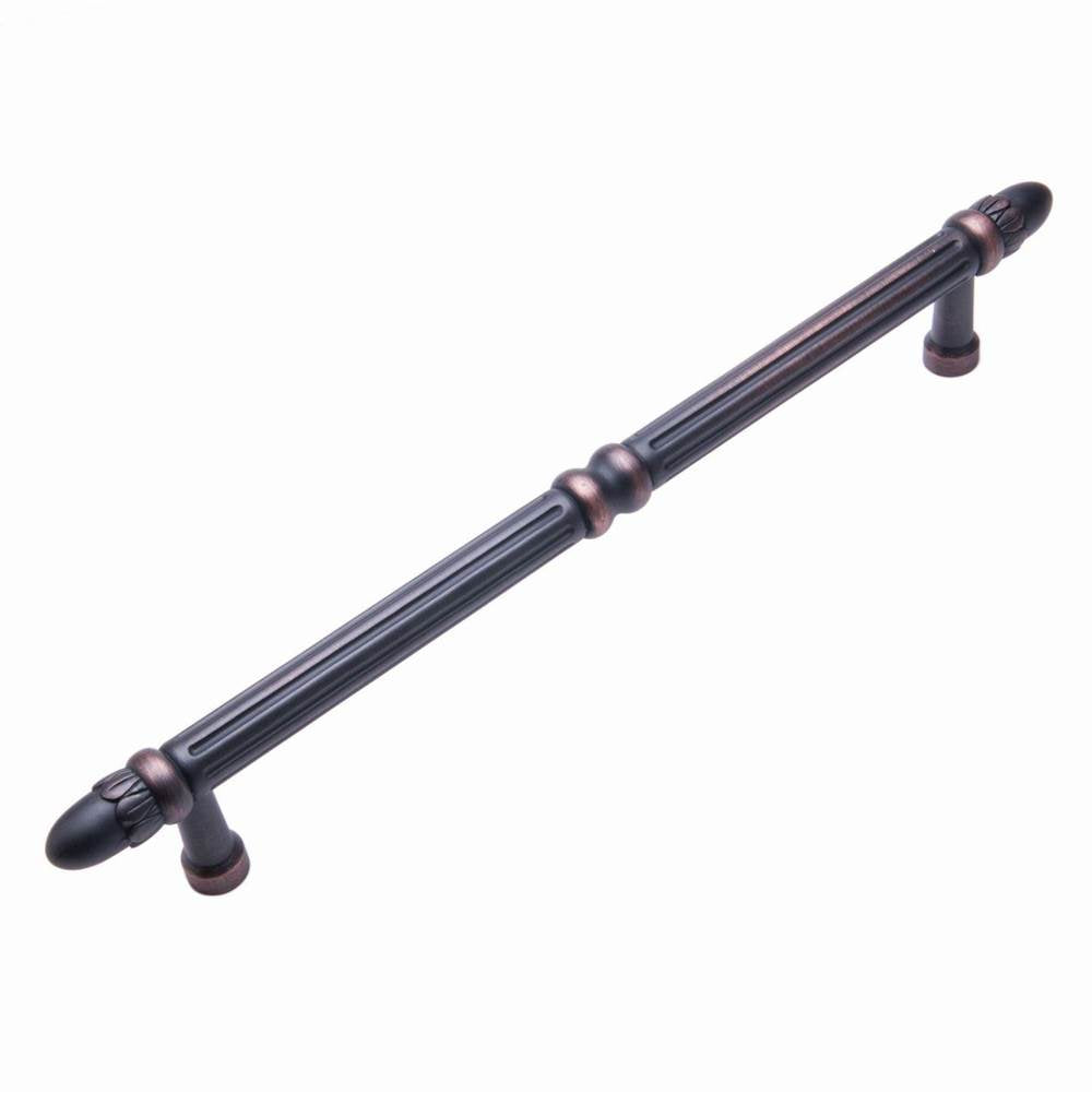 RK International - Lined Rod Appliance Pull with Petals  at  End - Valencia Bronze