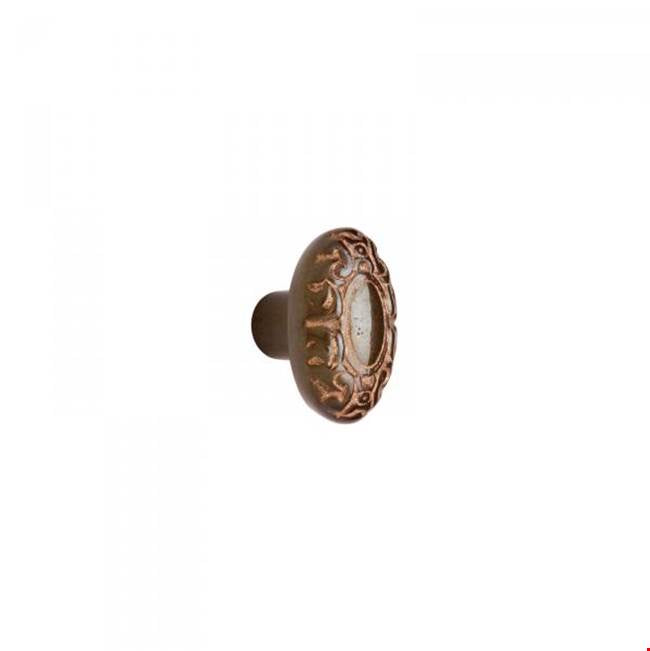 Rocky Mountain Hardware - Cabinet Hardware Cabinet Knob, Acanthus, oval