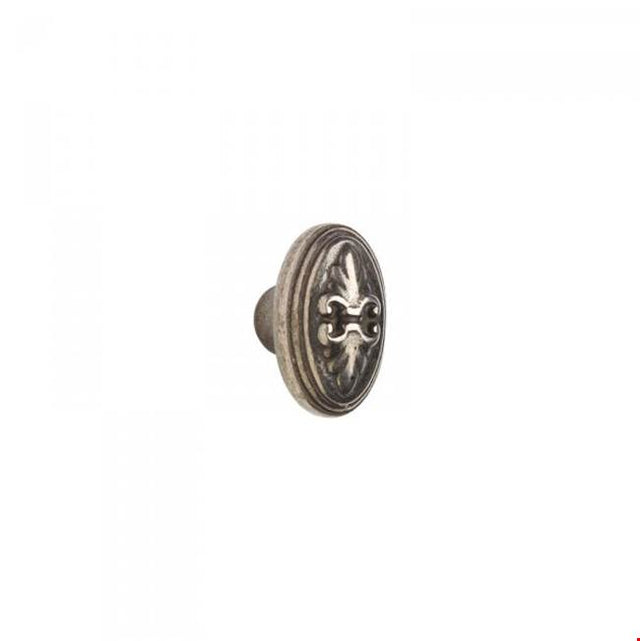 Rocky Mountain Hardware - Cabinet Hardware, Fleur De Lis Cabinet Knob, oval