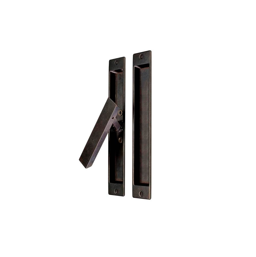 Rocky Mountain Hardware - Rectangular Escutcheon Lift & Slide, Folding; with Flush Pull