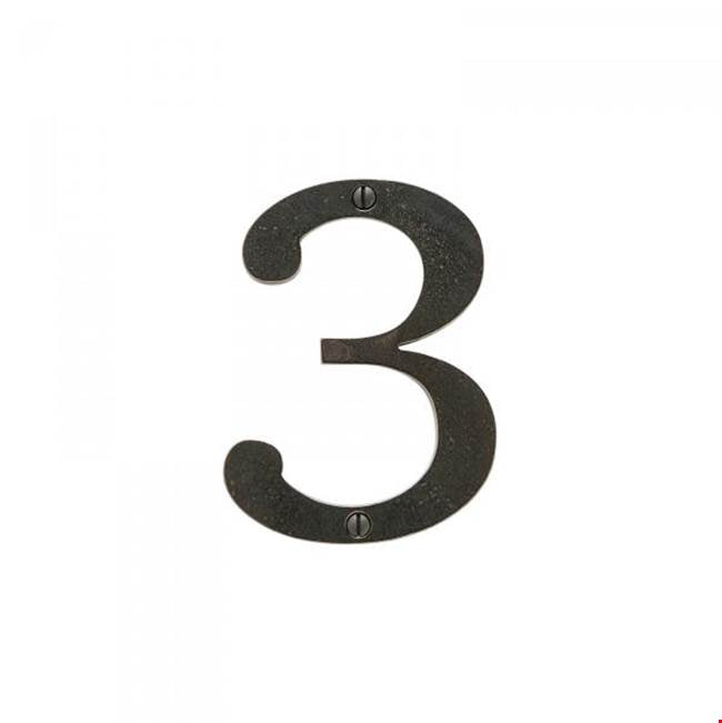 Rocky Mountain Hardware - Home Accessory House Number, ITC Bookman, 4'', 3