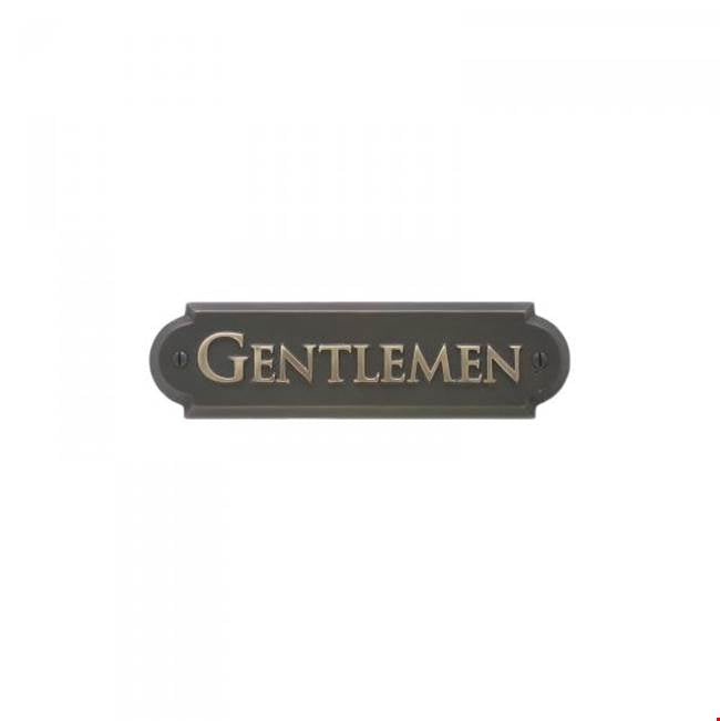 Rocky Mountain Hardware - Home Accessory Nameplate, ''Gentlemen''