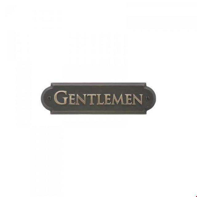 Rocky Mountain Hardware - Home Accessory Nameplate, ''Gentlemen''