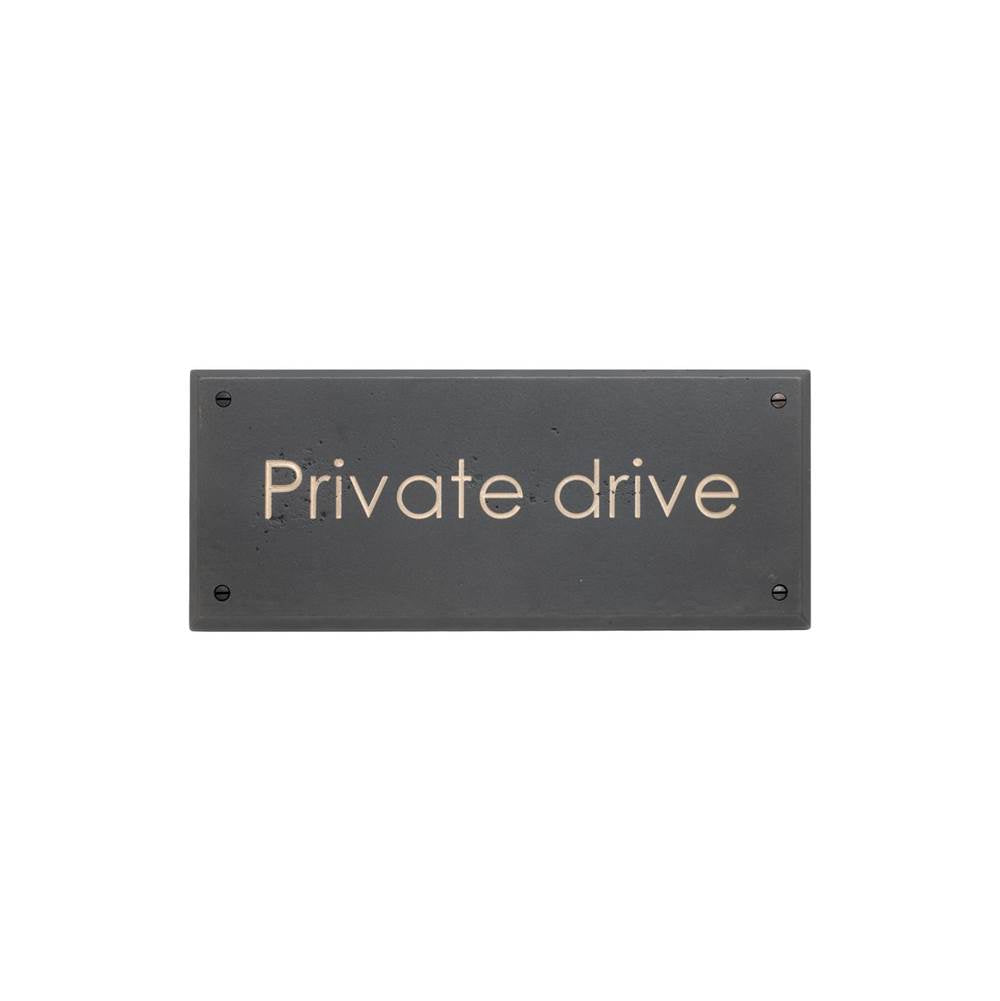 Rocky Mountain Hardware - Home Accessory Plaque, ''Private Drive''