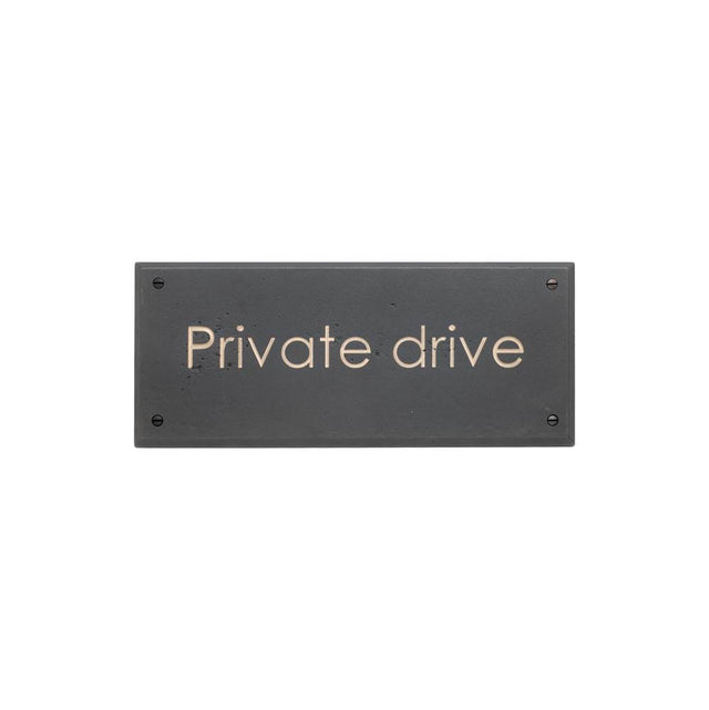Rocky Mountain Hardware - Home Accessory Plaque, ''Private Drive''