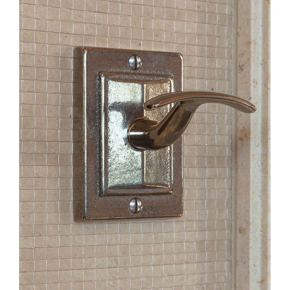Round Designer Escutcheon Robe Hook, Whale Tail
