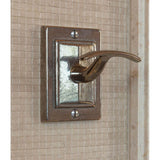 Round Designer Escutcheon Robe Hook, Whale Tail