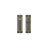 Rocky Mountain Hardware - Rectangular Escutcheon Sliding Door Lock, Single, Entry