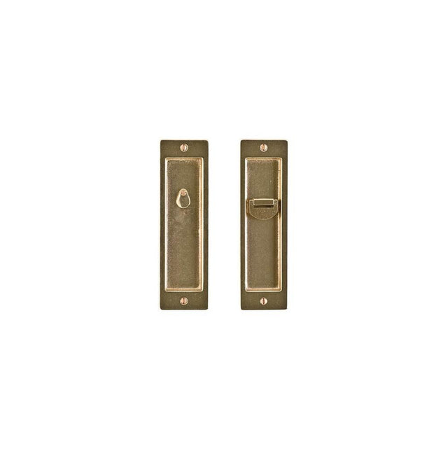 Rocky Mountain Hardware - Rectangular Escutcheon Sliding Door Lock, Single, Privacy