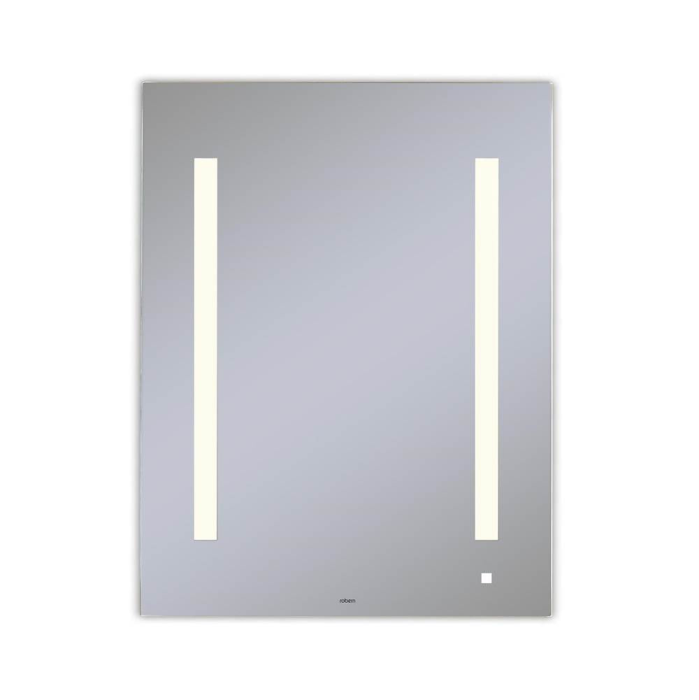 Robern - AiO Lighted Mirror, 24'' x 30'' x 1-1/2'', LUM Lighting, 2700K Temperature (Warm Light), Dimmable, USB Charging Ports